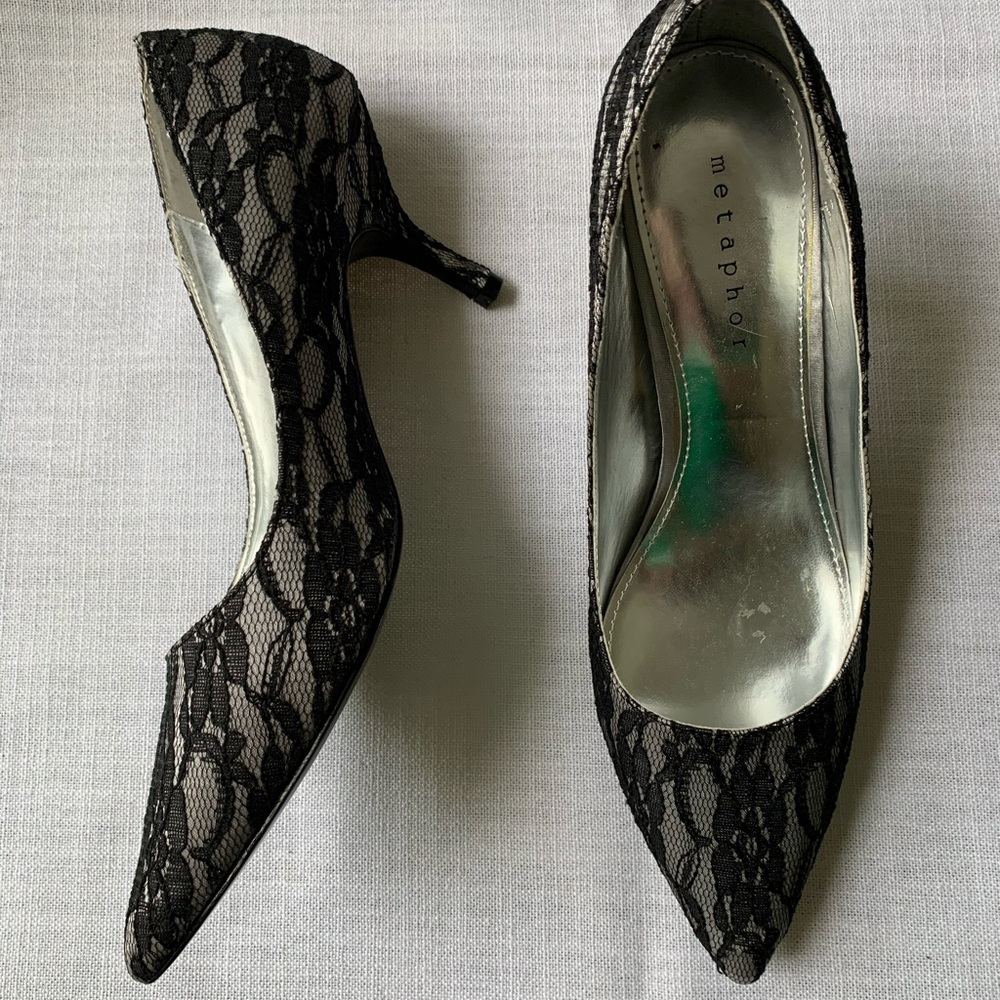 Black Lace Heels